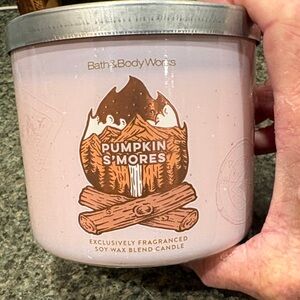 Nwt 3 Wick “Pumpkin S’Mores” Candle from Bath & Bodyworks